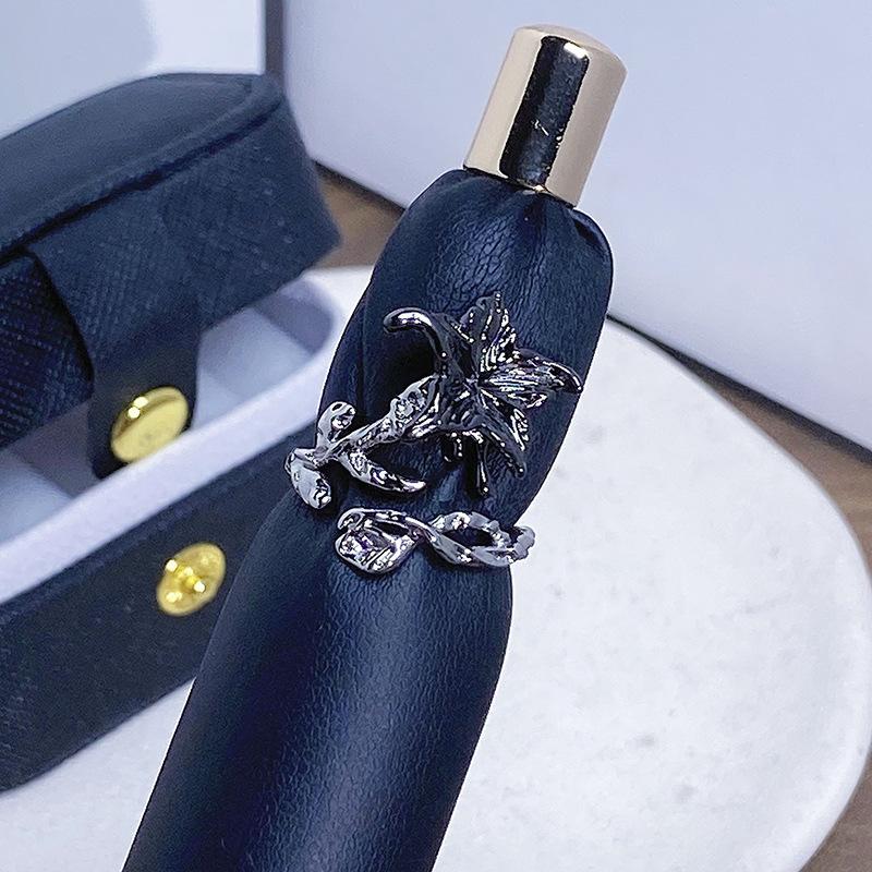 Flower Series Open Ring Temperament Personality Niche Design Light Luxury High-End Ring