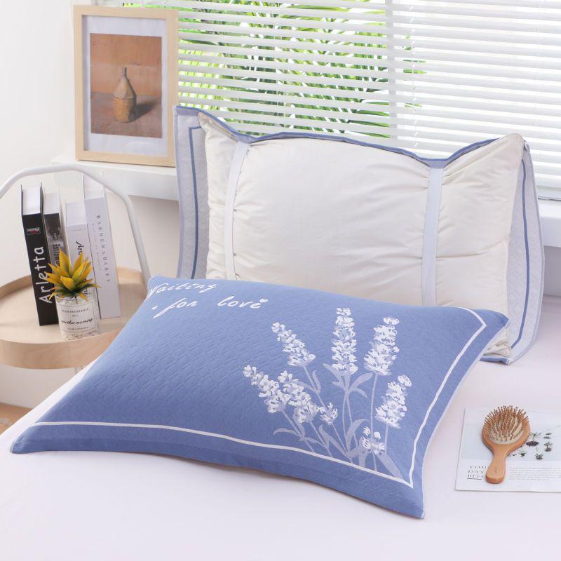 Yiwenwo Non-Slip Extra Large Cotton Gauze Pillowcase with Fixed Straps for Students & Adults