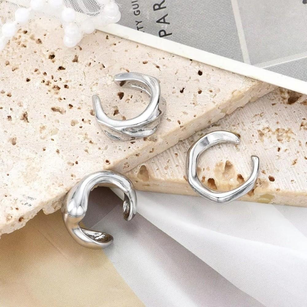 3pcs Set Irregular Helix Cartilage Clip Fake Piercing Women Earrings Chunky Jewelry Kit