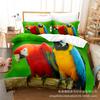 3D Digital Printing Bedding Four-Piece Set Three-Piece Set Parrot Bed Sheet Quilt Pillow
