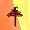 Cartoon Happy Halloween Cake Toppers Acrylic Cake Insertion Flag  Halloween Party Decoration