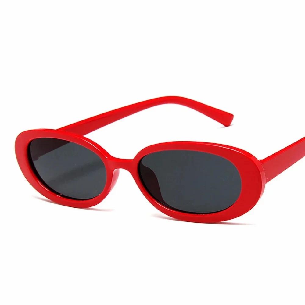 

XaYbZc Pink Retro Sun Glasses Oval Sun Glasses Women Retro Designer Vintage Ladies Cat Eye Pink Sun Glasses UV400 As Picture