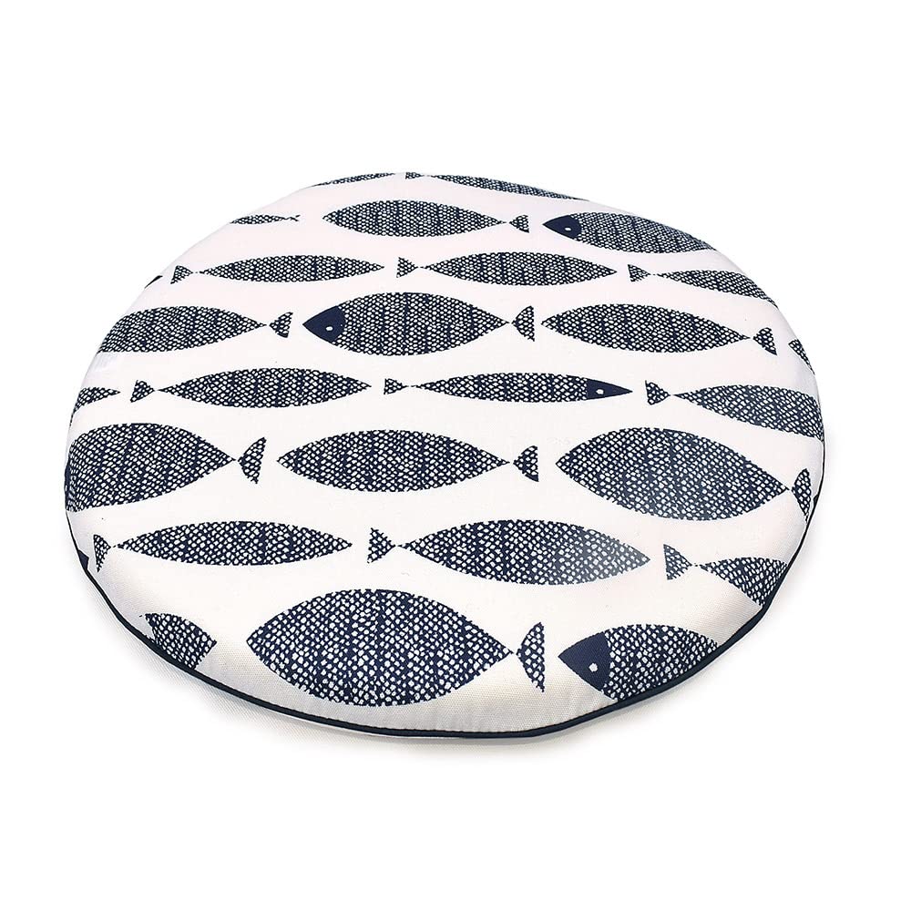 

STYLE Decor Seat Cushion x Blue Fish Car W3600500 (34cm 34cm) Fish, Marine, Pattern, Stylish, Zabuton, Cushion,
