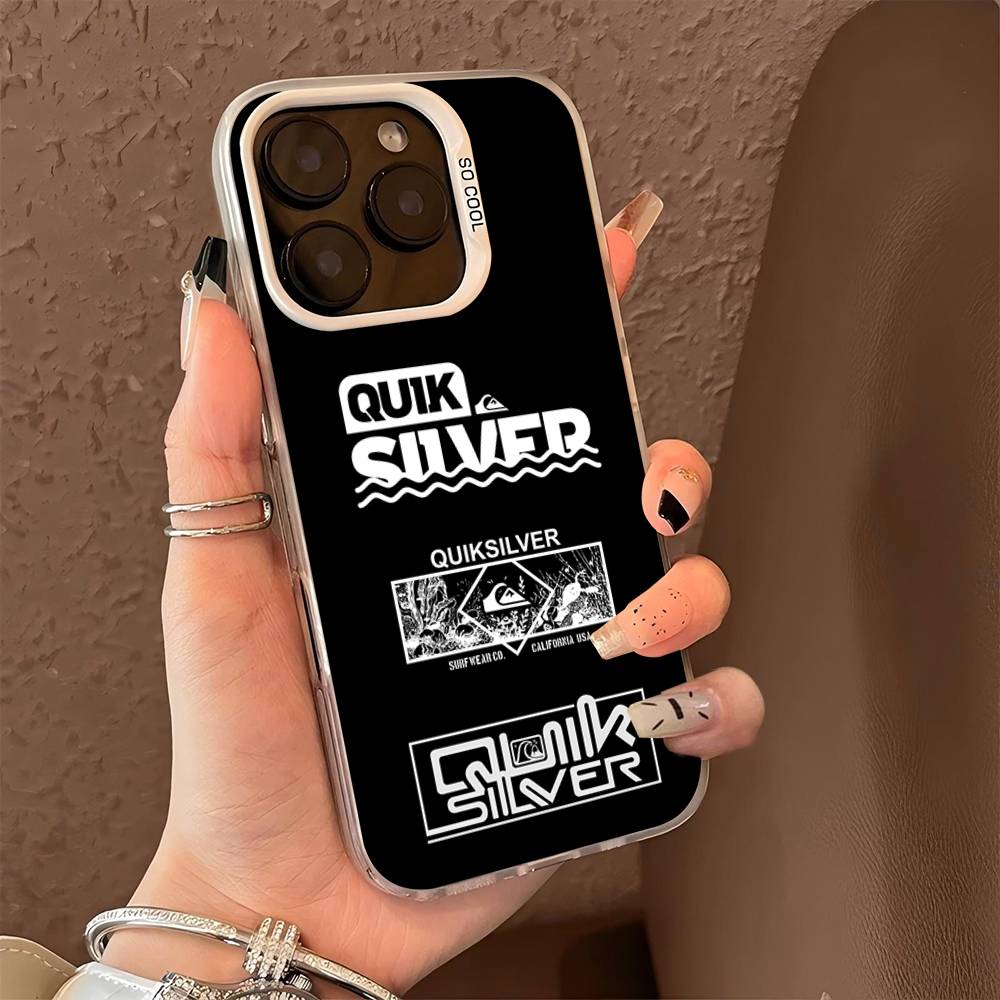 

Q-QuiksilverS ЛОГОТИП Чехол для телефона Для IPhone 17 16 15 14 13 12 11 Pro Max Plus Pro Цветной корпус iPhone 15 plus