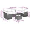 VidaXL Salon de Jardin avec Coussins 8 pcs, Canapés de Terrasse, Ensemble de Meubles de Patio, Mobilier d'Extérieur, Marron 3253480