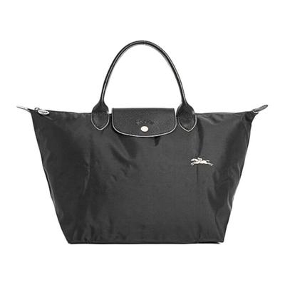 Longchamp Le Pliage 45 Kurzer Griff Faltbare Stoff-Reise-Tragetasche Damen Tragetasche Schwarz 1623619001