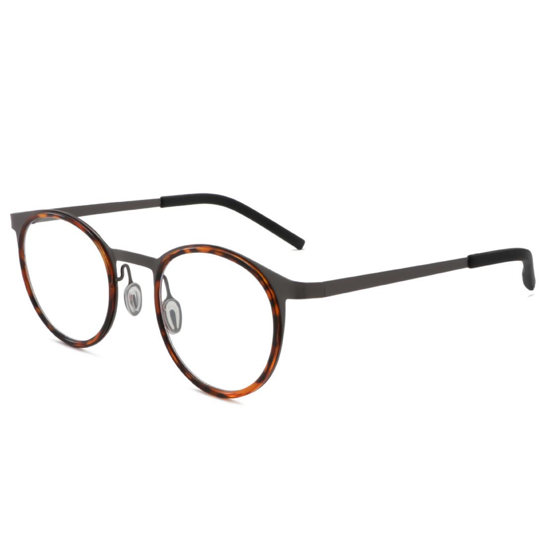 

1pc Tortoise Brown Full Rim Round Blue Light Eyewear for Women Men Fashion Classic Circle Frame Computer use Eyeglasses Anti Eyestrain 1.5