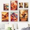 Weltreise Städte Poster Drucke Rom Japan Paris Reise Wahrzeichen Landschaft Leinwand Malerei Wandkunst Wohnzimmer Heimdekor