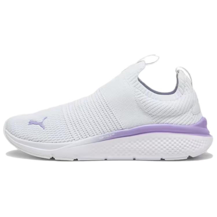 New PUMA Softride Pro Slip Resistant And Breathable Low Top Running Shoes Women's White Purple 309982-05