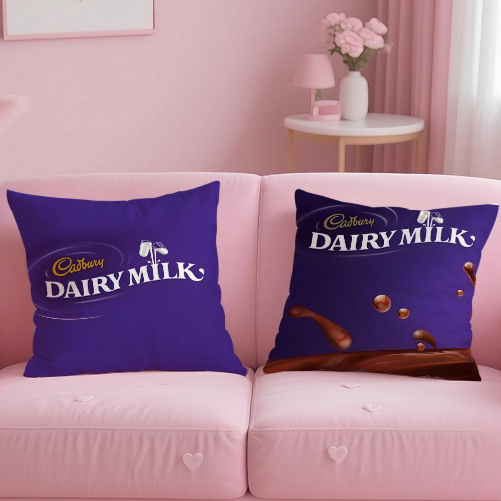 classic snack brand Cadbury Cushion Cover Soft  EasyWash Pillow Case  Versatile for Couch Bed Travel and Office