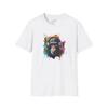 Funky Monkey With Headphones Colorful Dj Music T Shirt Graffiti Hip Hop Streetwear Cool For Lovers Vintage Fashion Homme