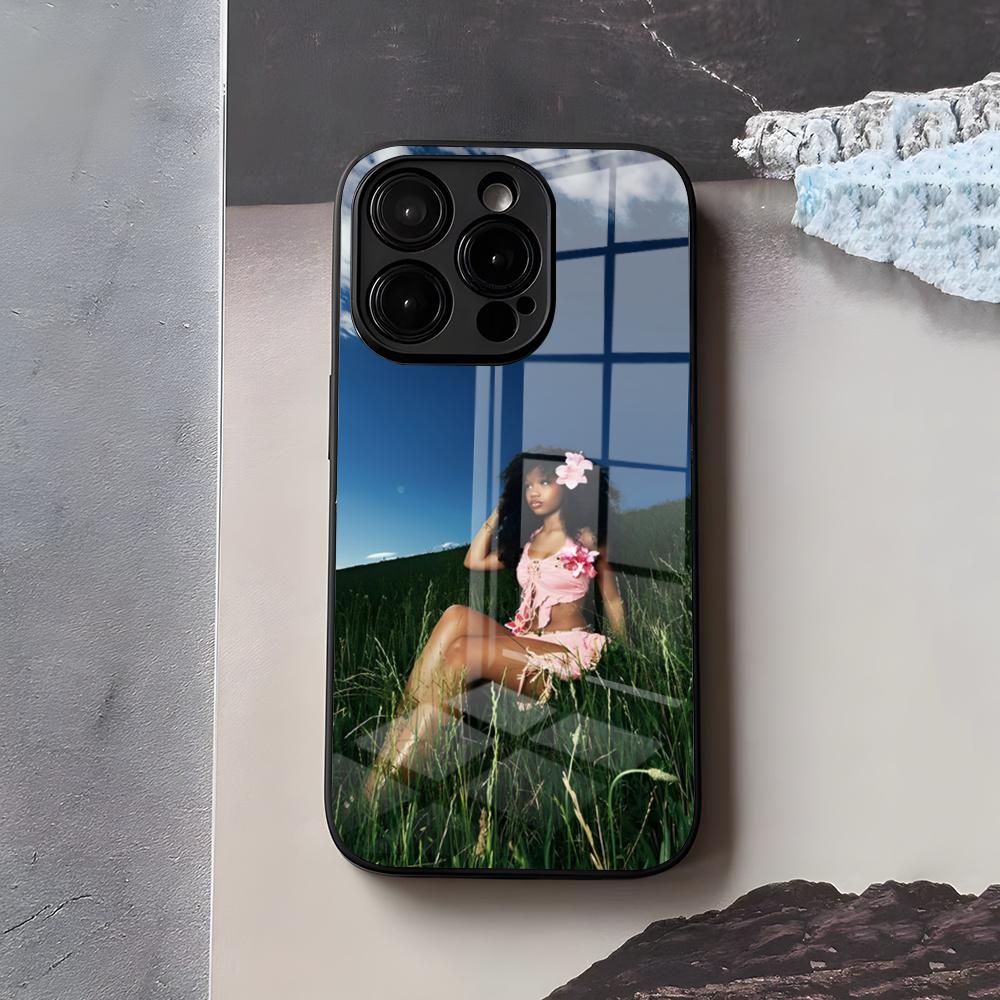 

Singer SZA Lana Phone Case For IPhone 17 Air 16 E Pro Max 15 14 13 Mini 12 Pro 11 Max Plus Black Glass Cover iPhone 15ProMax
