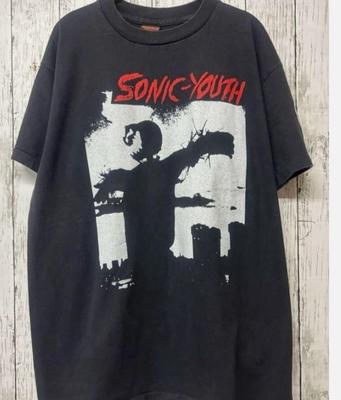 Sonic Youth Band Tshirt Retro Style Black Cotton Tshirt Unisex S-5XL