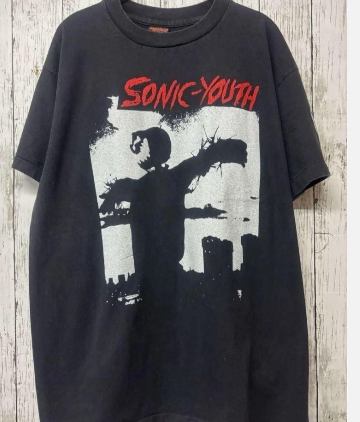 Sonic Youth Band Tshirt Retro Style Black Cotton Tshirt Unisex S-5XL XXXXL