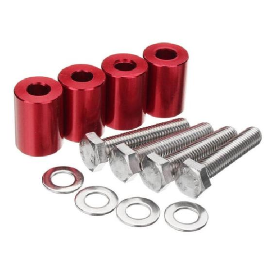 

New Billet Hood Dent Spacer Spacers Kits Turbo Engine All Motor Swap Red for 8mm