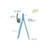 Raymay Fujii Compass Pen Pen, Mechanical Pencil Type, Black JC903B