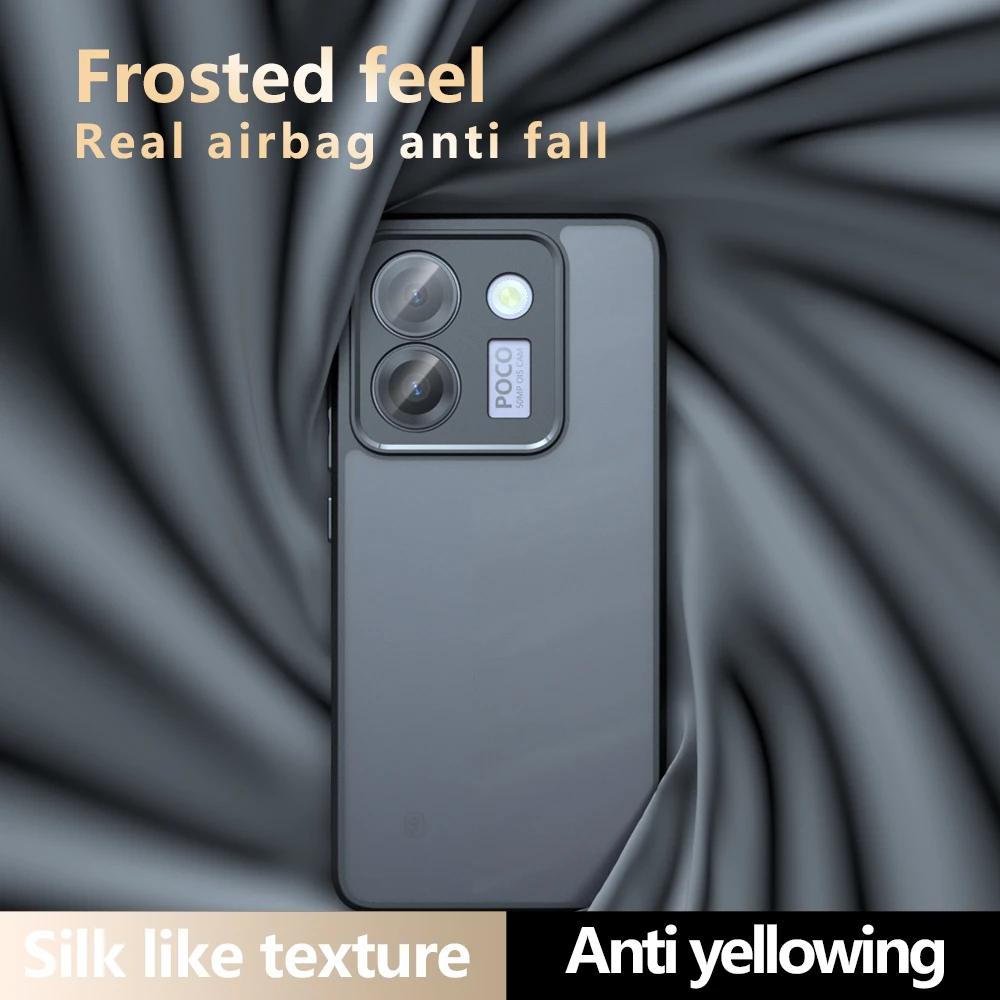 Airbag Super Protection Soft TPU+PC Clear Matte Back Cover For Xiaomi Poco M7 Pro PocoM7Pro 5G Phone Case
