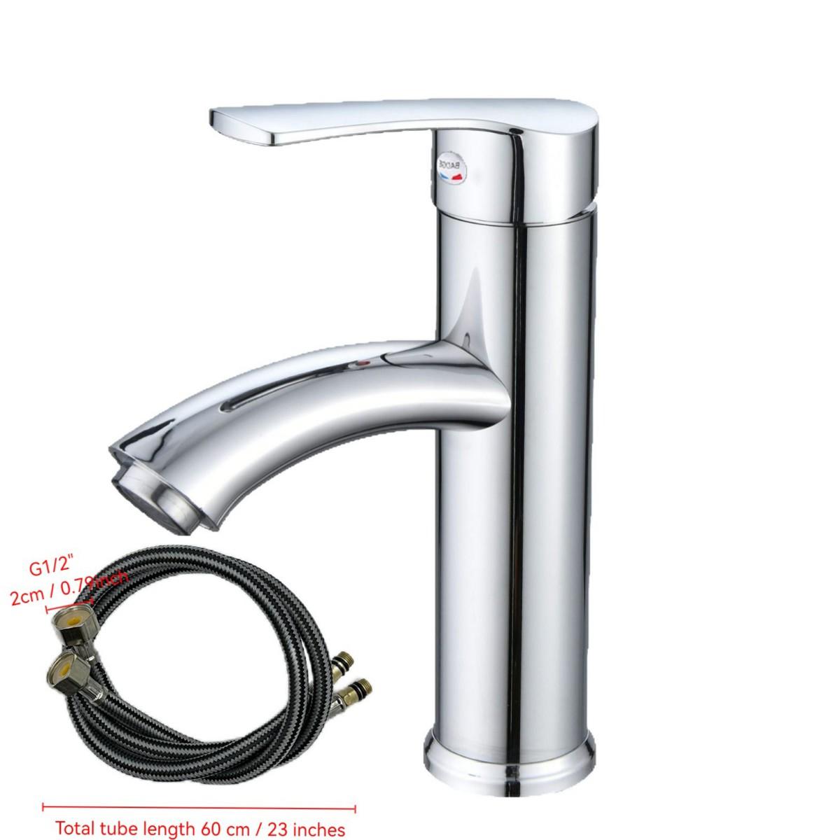 Wonderful Basin Bathroom Sink Faucet Chrome Water Faucet Hand -watert Basin Bathroom Bathroom Splash Anti Hot and Hot Faucet