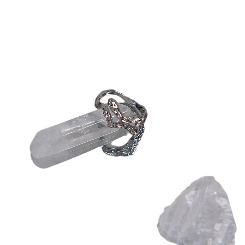 Niche Design High-Grade Irregular Zircon Light Luxury Wind Cold Wind Personality Trendy Cool Women'S Fashion Index Finger Ring