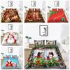 Christmas Themed Home Bedding Set Full Size Bedroom Duvet and Pillowcase 2/3 Soft Washable Home Decor