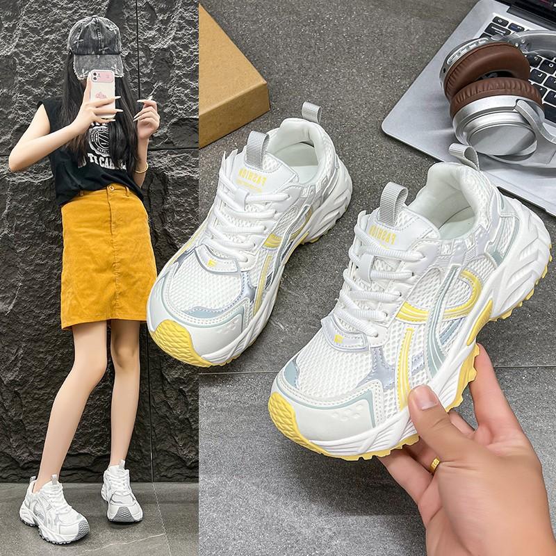 Dad shoes women's breathable summer and autumn new student thick-soled heightening women's casual sports shoes women's travel shoes