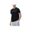 FILA Logo Embroidered Round Neck Casual Short Sleeve T-Shirt Men Tops Black F11M317106F-BK