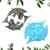 Creative Double Fish Wall Hangings Mould Epoxy Resin Mold for Unique Wall Embellishments Stylish Home Decoration Molds