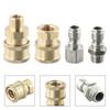 Spare Adapter Quick Connector 1/4" Male Fitting 4pcs Copper Gold High Pressure Washer Quick Release Replacement Accessories
