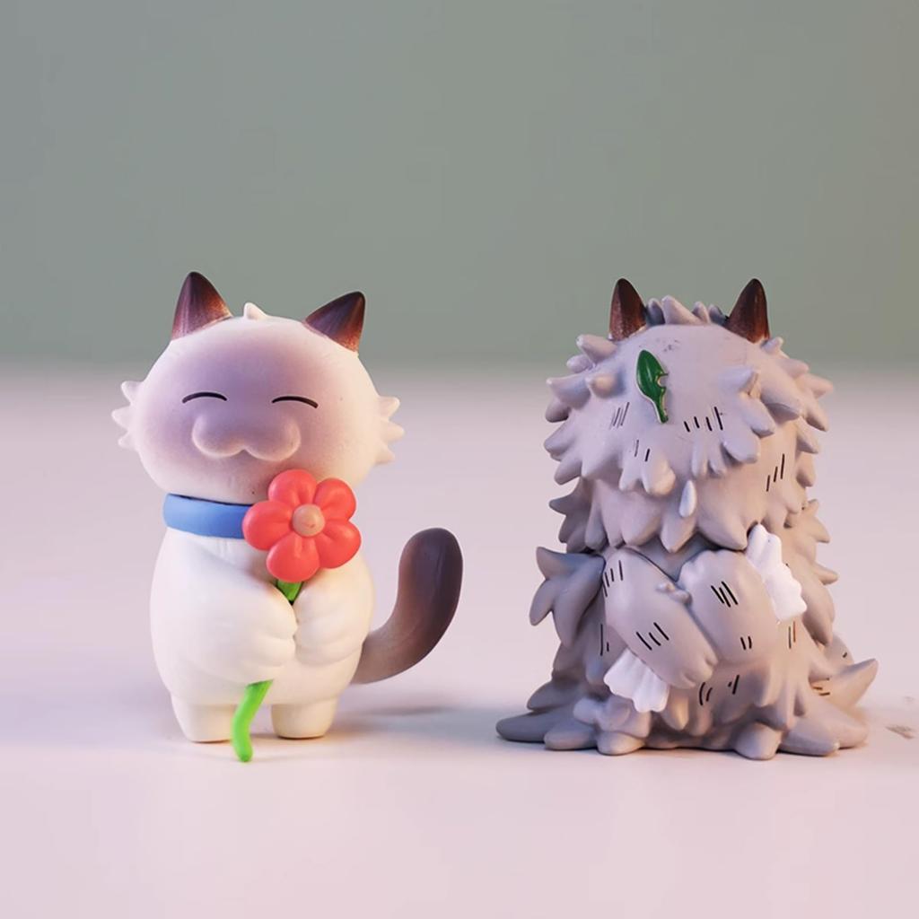 AAGWW Cat Figurine Capsule Toy Gachapon Character Toy Cute Gift Stray 6-Piece Set, Toy, Set, Decorative, Figurine, (Wandering Cat)