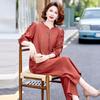 Elegante Set Estivo 2026 in Due Pezzi: Pantaloni larghi alla moda che contrastano l'età per donne di mezza età ed anziane