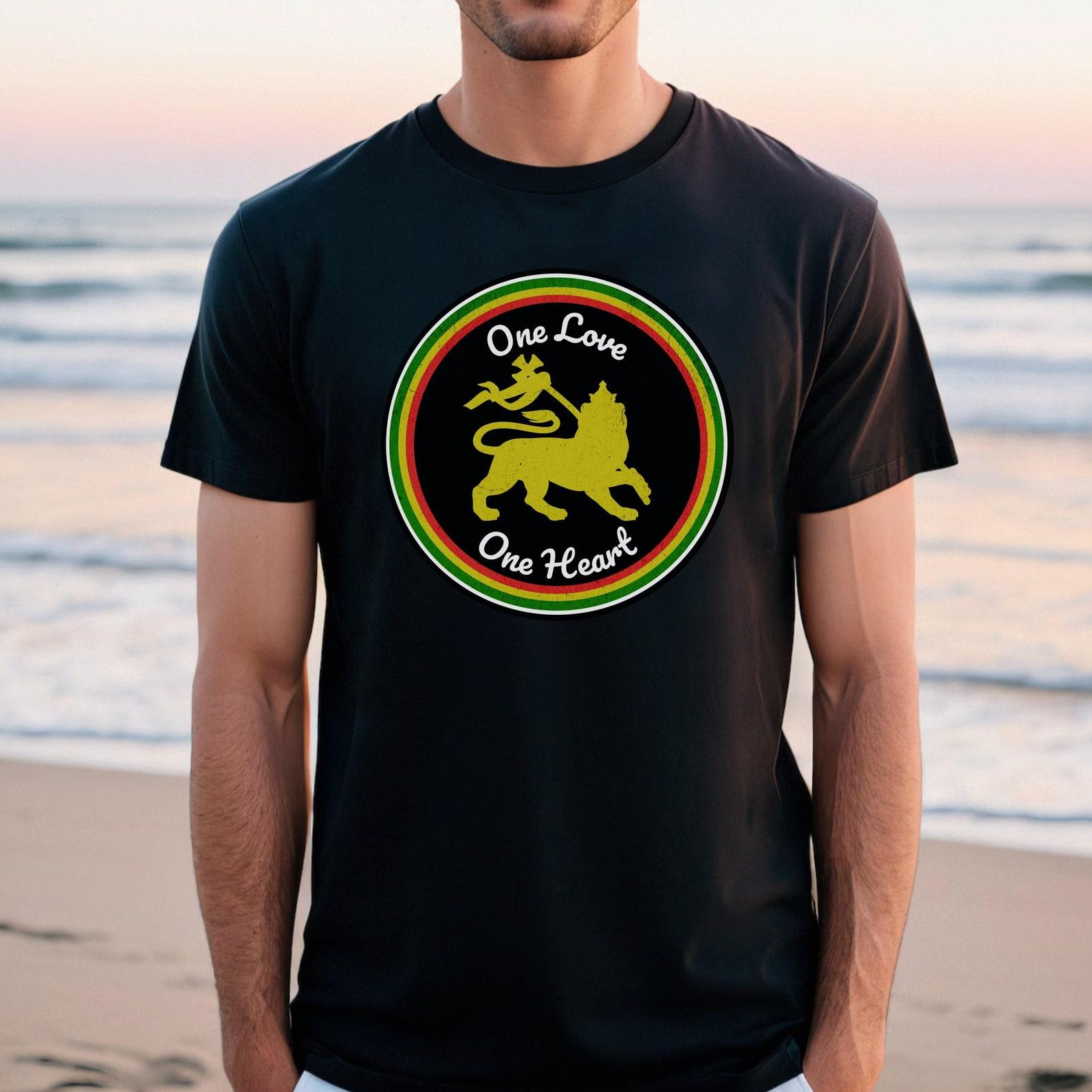Vintage Reggae Music T-Shirt: One Love Rastafari Tee 2XL