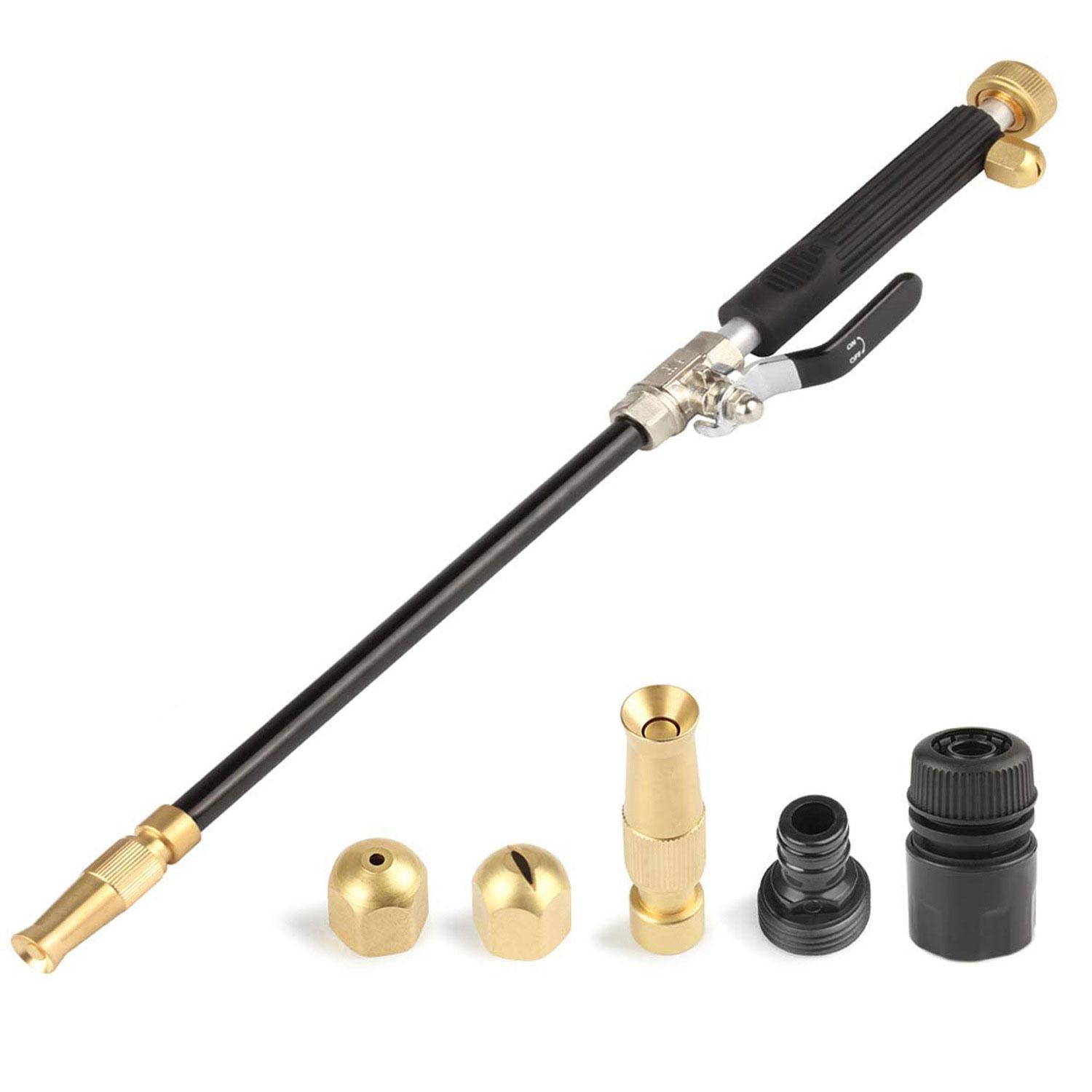 

Регулируемая насадка для шланга высокого давления с 3 насадками, универсальный комплект удлинителей для мойки высокого давления, насадки для мойки автомобилей чёрный