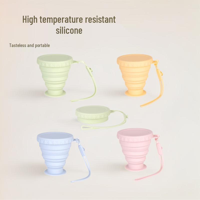 Portable Silicone Collapsible Travel Cup - Food Grade, Versatile for Outdoor Use: Water, Mouthwash, Coffee