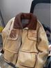 Unisex High-End Lambswool Suede Jacket: Leather & Fur Blend, Cotton Padded for Winter