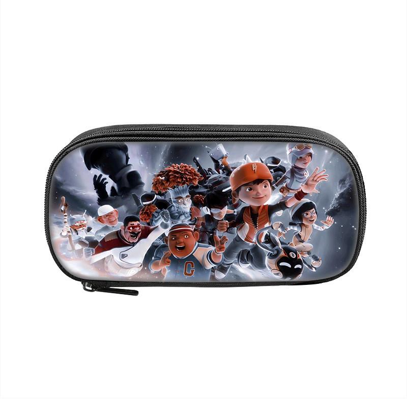 Boboiboy Pencil Case For Kids Nylon Storage Bag With Cartoon Design