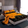 Halloween-Themed Pumpkin Pattern Bed Hat Four-Piece Bedding Set Bedroom Dormitory Bedding Decoration