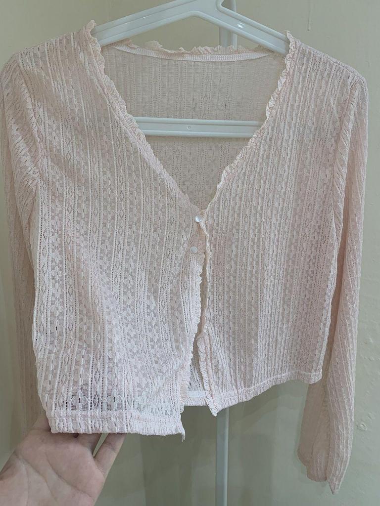 Women's Summer Ice Silk Lace Cardigan - Thin, Loose, V-Neck Long Sleeve with Sun Protection