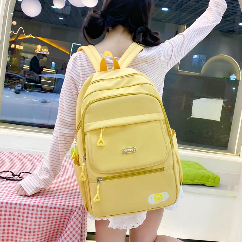 Four-Piece Backpack Set Junior High School Student Schoolbag Women Campus Backpack Large Capacity Backpack