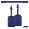Thickened PU Leather Luggage Tag with Signature Card and Anti-Lost Features