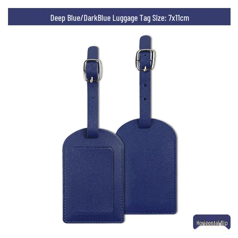Thickened PU Leather Luggage Tag with Signature Card and Anti-Lost Features