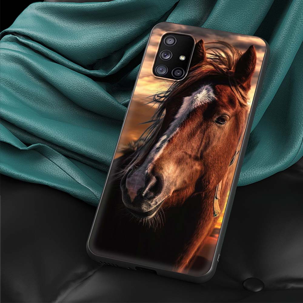 Running Horse Animal Fundas for Samsung Galaxy A70 A50 A40 A20s A30 A10s A20e A10 A02s A01 Phone Case for Samsung A51 A72 Cover