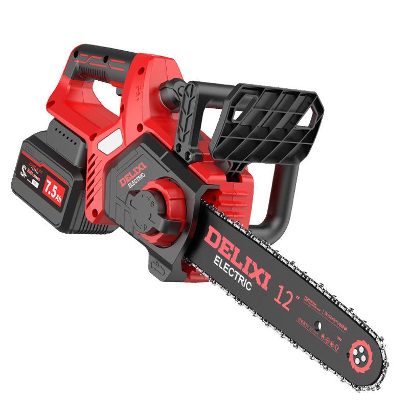 Delixi 12" Brushless Cordless Chainsaw with Lithium Battery for Logging & Wood Splitting