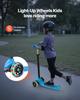 Kick Scooter for Kids Ages 3+, 3-Wheel Toddler Scooter with Light-Up Wheels, Adjustable Height Handlebar, Wide Anti-Slip Deck, Lightweight Aluminum