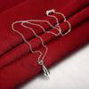 Charms 925 Sterling Silver Water Drop Pendant Bangle Bracelet Necklace Earring Ring for Women Fashion Party Jewelry Set
