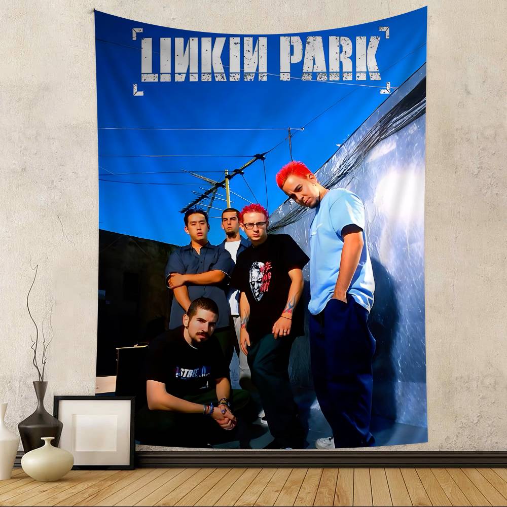 Nu Metal Band L-Linkin P-Park Cartoon Tapestry Art Science Fiction Room Home Decor Wall Hanging Sheets