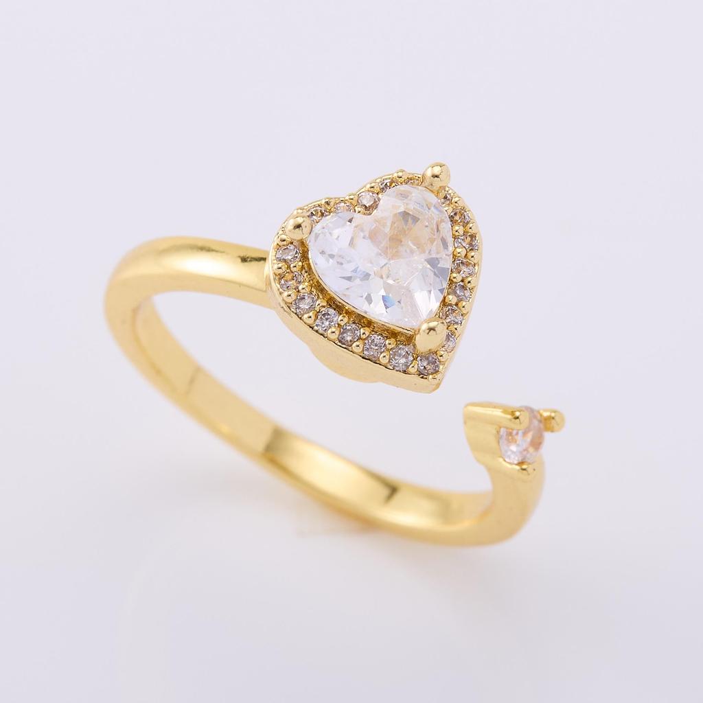 Luxury Rotatable Zircon Index Ring for Women with Personality