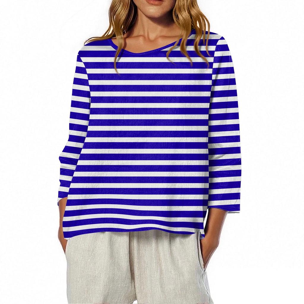 Women's O-Neck 3/4 Sleeve Printed Top T-shirt