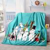 white hippo Fishing Adventure Blanket Flannel Blanket for bed, sofa, Camping, Hiking, Picnic Essentials, gift for family Fan gifts