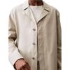 Calvin Klein Solid Color Button Minimalist Lapel Long Sleeve Trench Coat Men coats Stone 40BM502-250