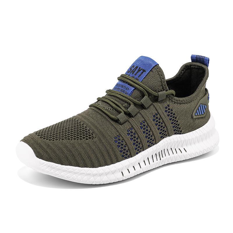 Ultra-Light Breathable Running Shoes - Large Size Flying Weave with EVA Sole